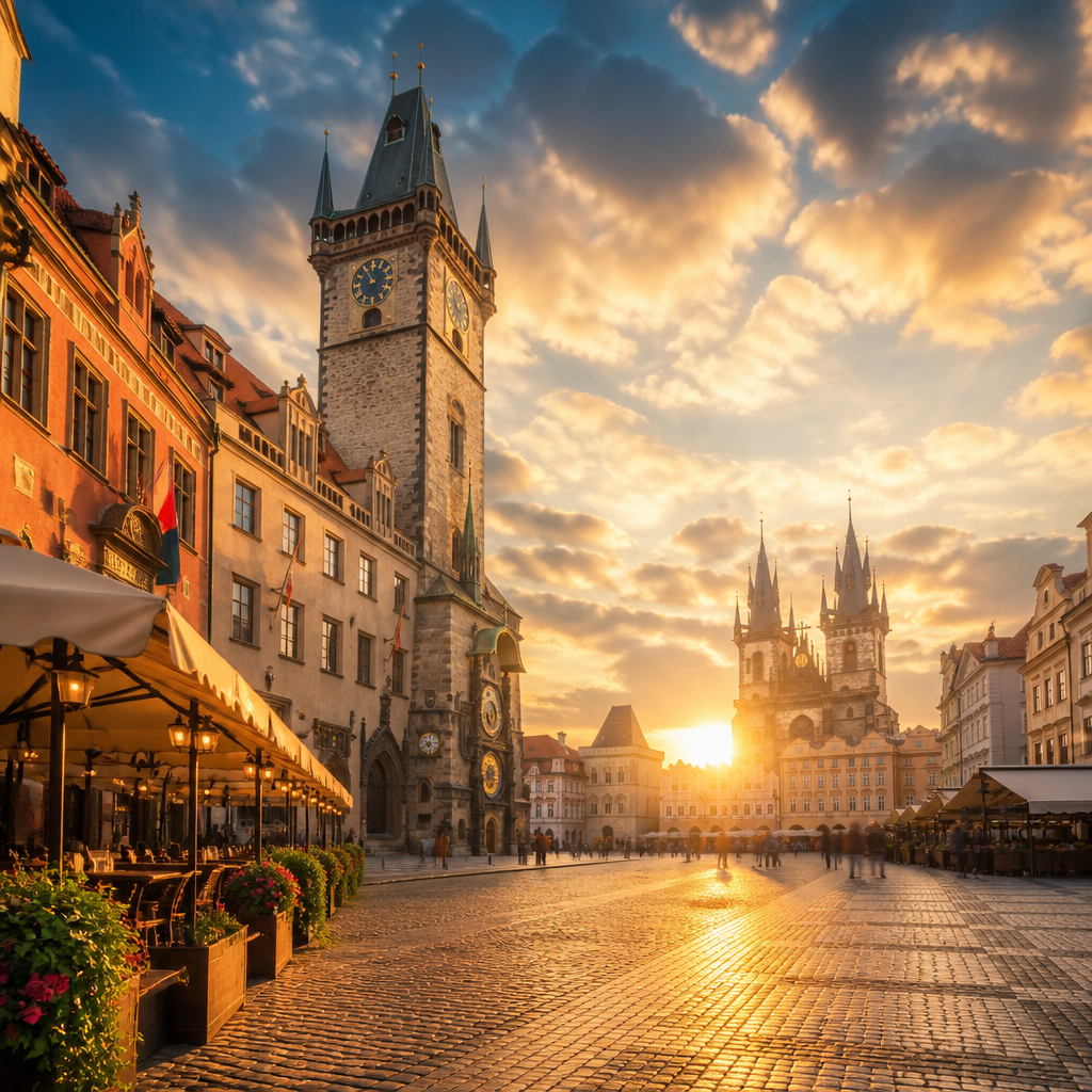 Historischer Altstadtplatz in Prag als Symbolbild für die schlimmsten Touristenfallen